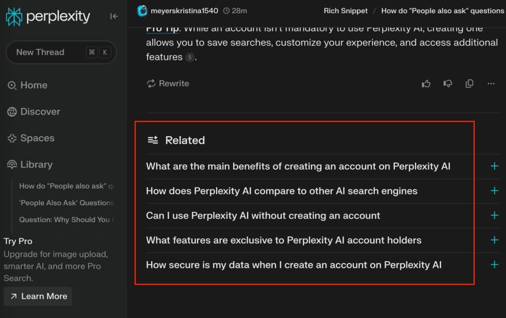 Perplexity Related Topics