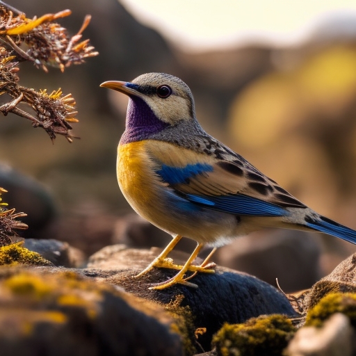 Image of a bird created with stable diffusion tools