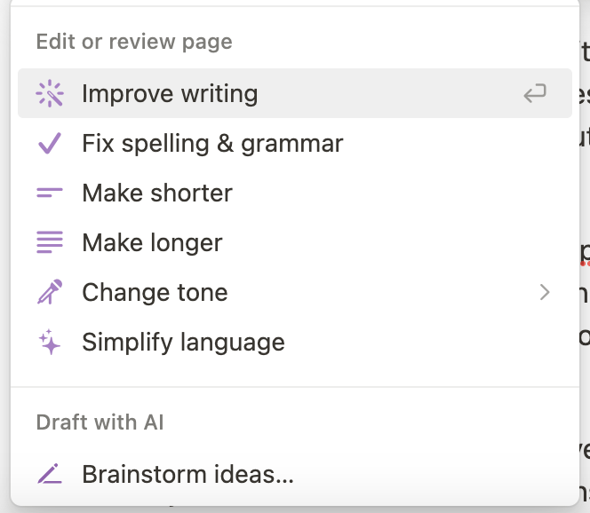 Notion AI Text Editor