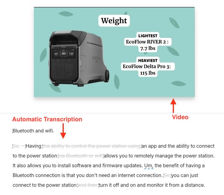 Descript AI Automatic Transcription