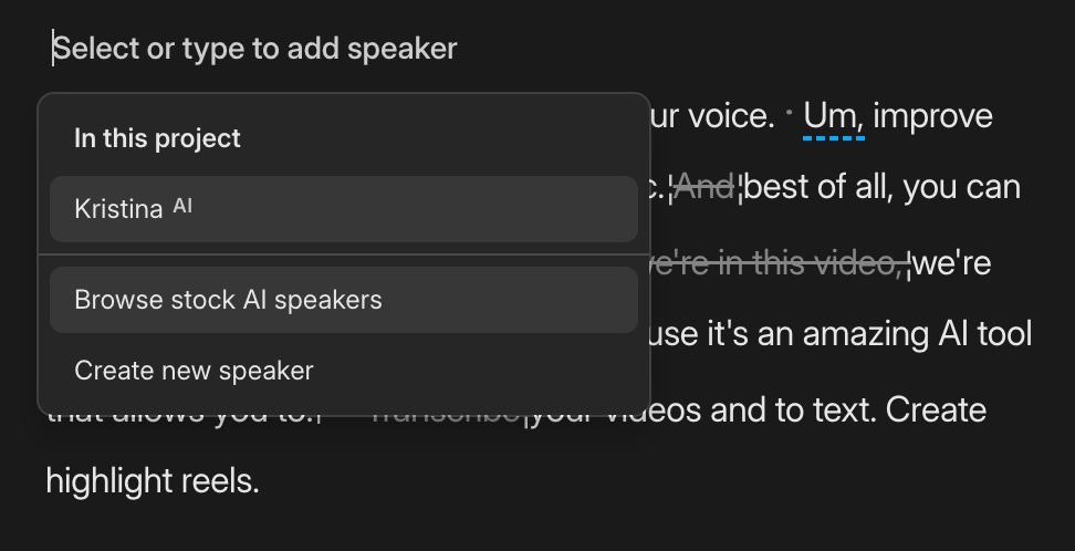 Descript AI Speaker