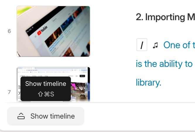 Descript Timeline Toggle