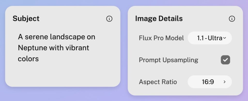 Flux Image Settings