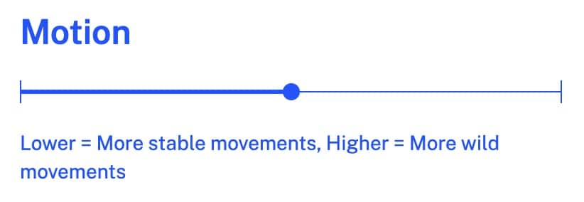 Kaiber AI Motion Intensity