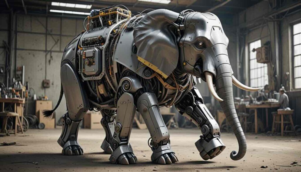 Kaiber AI Using Image Lab to Create a Robot Elephant Image