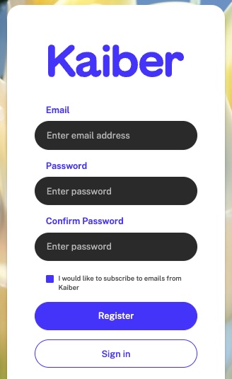 Sign Up for Kaiber AI