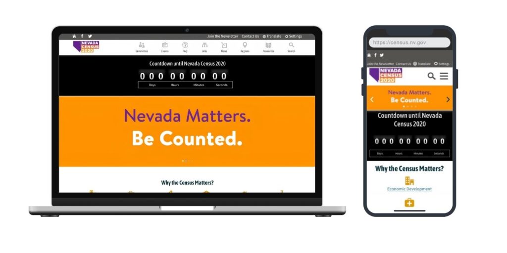 Nevada 2020 Census Homepage v2